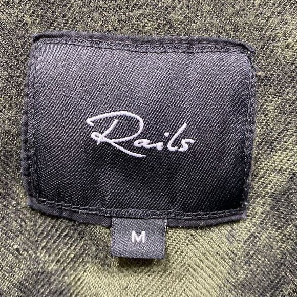 Rails Hunter Button Down Olive Tie-Dye Size Medium - Picture 2 of 6